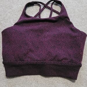 BuffBunny Venom Purple Nucleus Print Xs Sports Bra High Support Stretchy